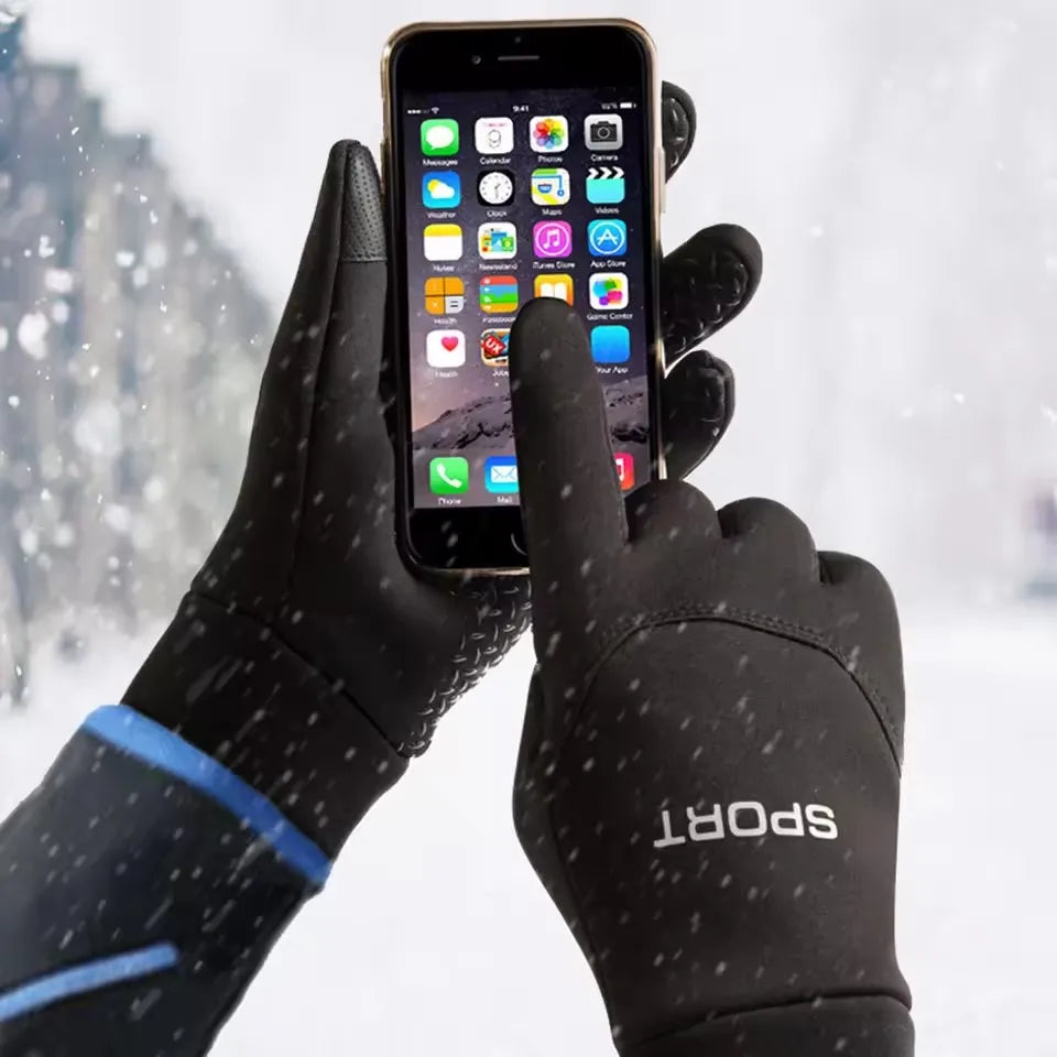 Men's Women's Winter Warm Touch Screen Gloves Windproof Cold-proof Cycling Running Hiking Skiing Gloves