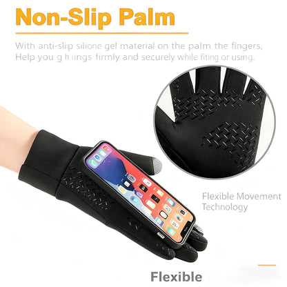 Men's Women's Winter Warm Touch Screen Gloves Windproof Cold-proof Cycling Running Hiking Skiing Gloves