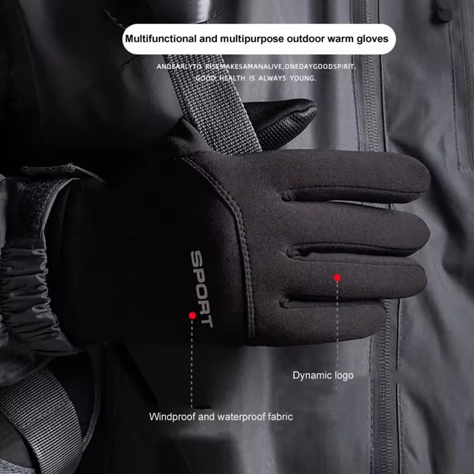 Men's Women's Winter Warm Touch Screen Gloves Windproof Cold-proof Cycling Running Hiking Skiing Gloves