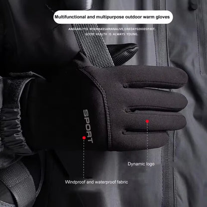 Men's Women's Winter Warm Touch Screen Gloves Windproof Cold-proof Cycling Running Hiking Skiing Gloves