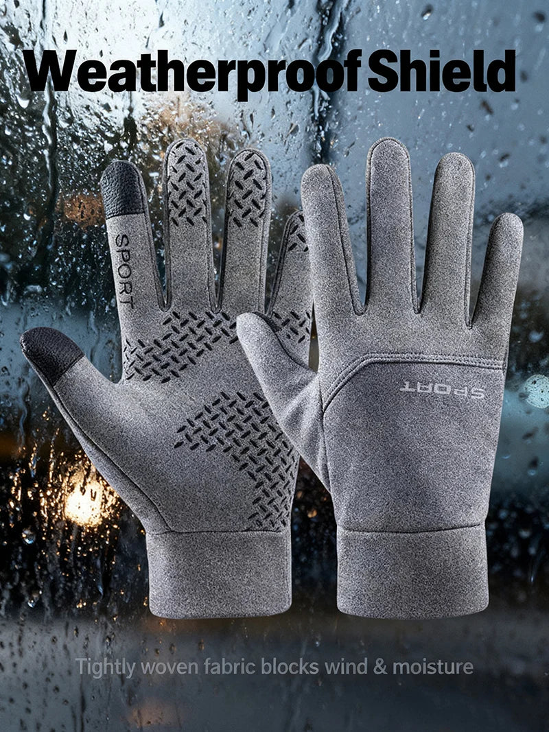 Men's Women's Winter Warm Touch Screen Gloves Windproof Cold-proof Cycling Running Hiking Skiing Gloves